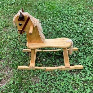 • Wooden Rocking Horse For Kids or Dolls